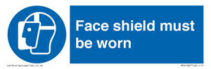 Face shield must be worn